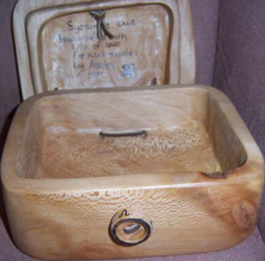 Inside view of the Sycamore Owl Box