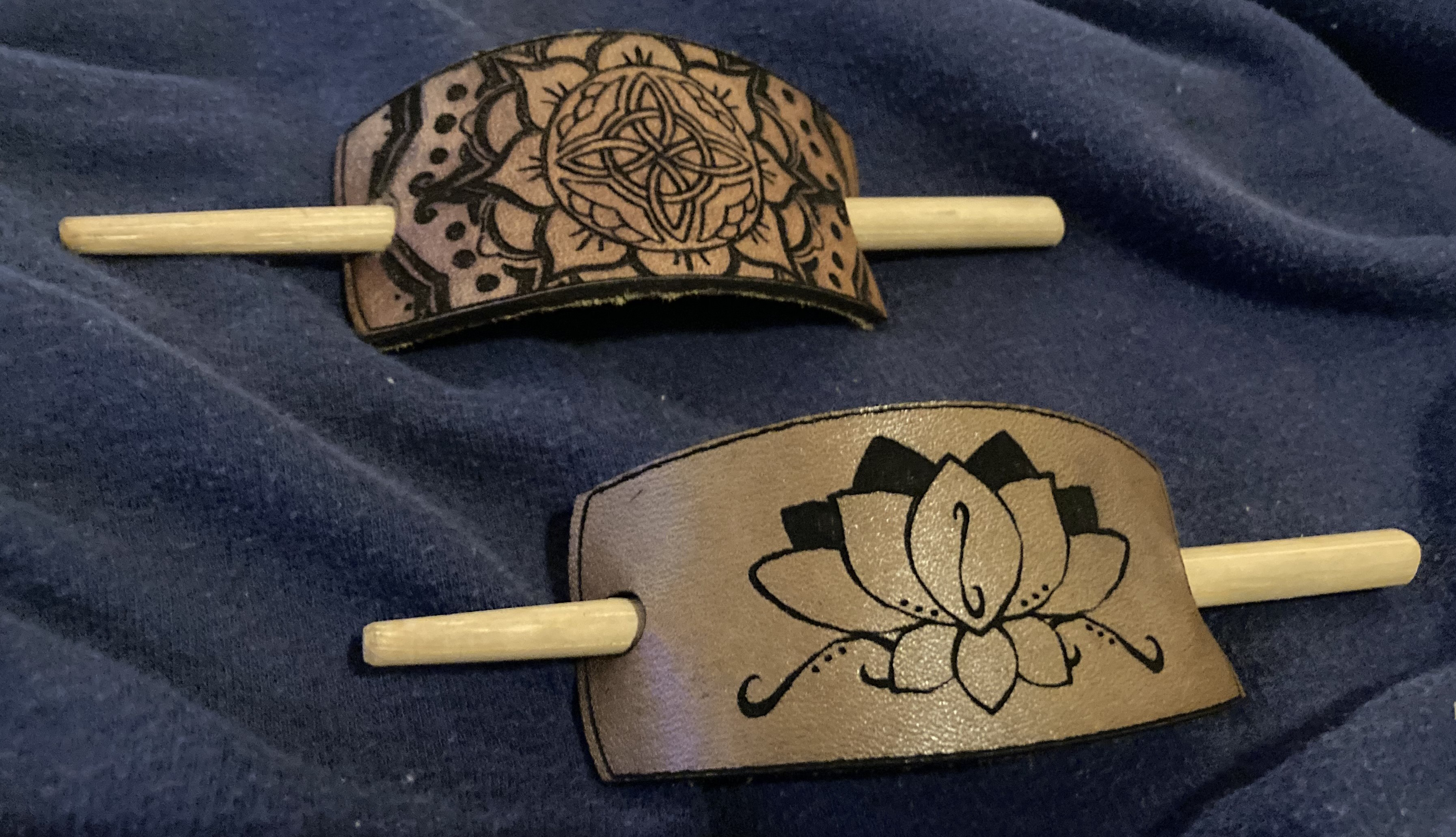 Leather Hair Sticks